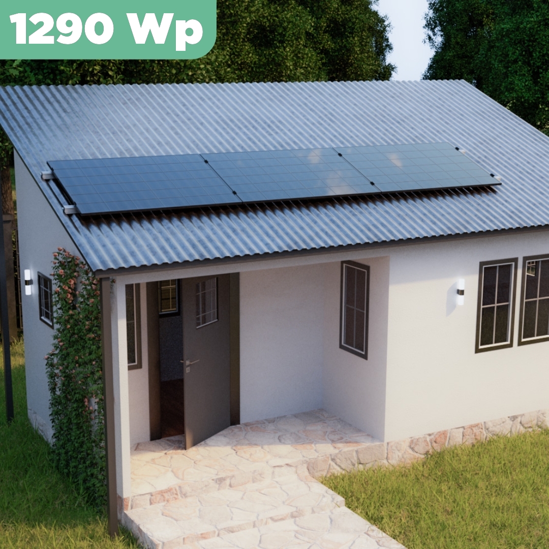 Balkonkraftwerk Trapezblech 1290 Wp — APsystems EZ1-M 800 W / Trina Solar / 430 Wp ( Glas-Glas + Bifazial) / Standard Halterung / eine Reihe quer / 3 Module / 20 m