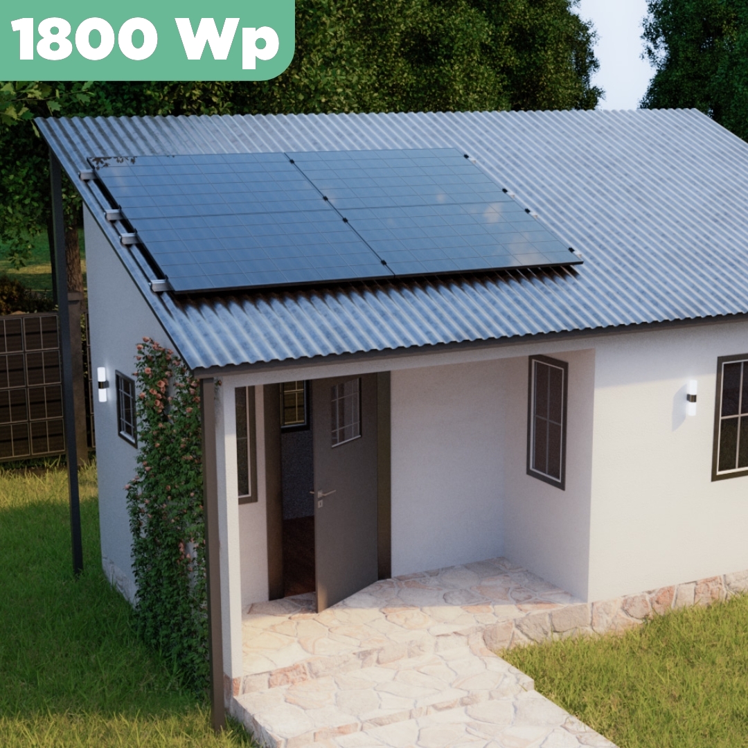 Balkonkraftwerk Trapezblech 1800 Wp — APsystems EZ1-M 800 W / Trina Solar / 450 Wp (Glas-Glas) / Standard Halterung / zwei Reihen quer / 4 Module / 20 m