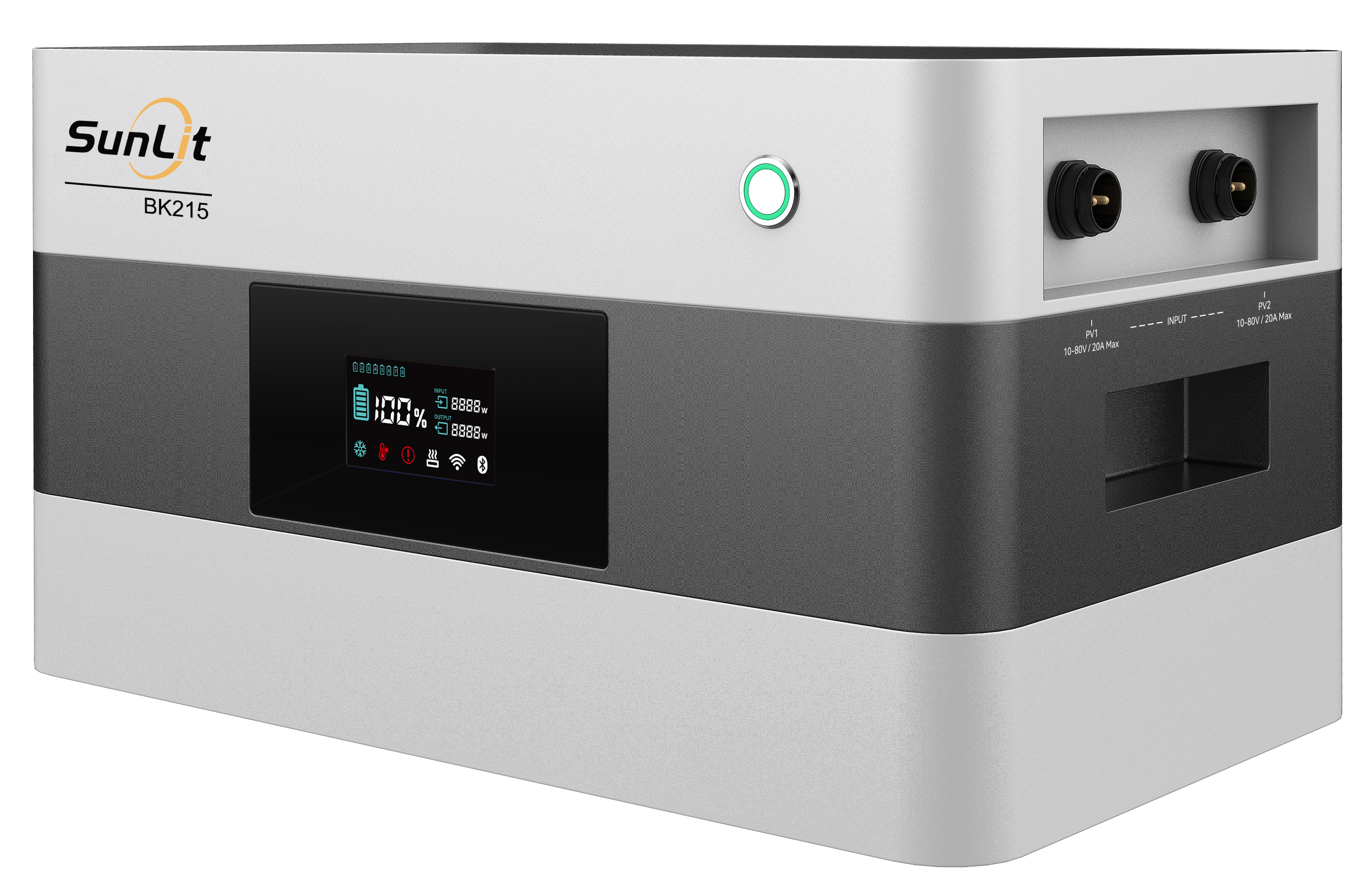 SunLit BK215 — Kopfmodul und Batteriespeicher für Balkonkraftwerke 2.150 Wh SunLit BK215 — Kopfmodul und Batteriespeicher für Balkonkraftwerke 2.150 Wh