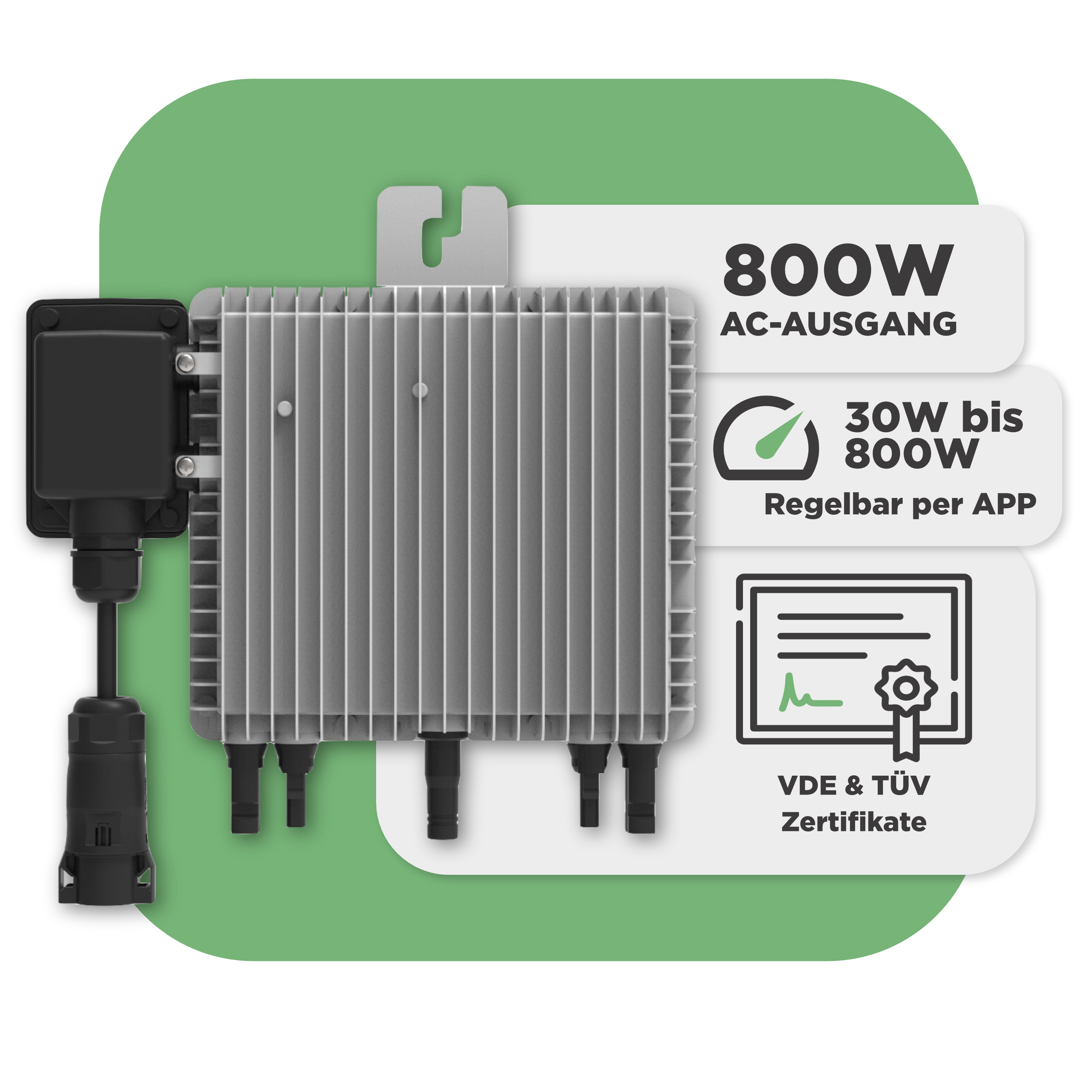 Sunlit Solar 2 Way Speicherturm Komplett Set — SunLit Speicher 8,6 kWh + EV3600 Wechselrichter für Notstrom, Wallbox und dynamische Stromtarife